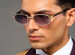 Diamond Hip Hop Sunglasses Outdoor Party Music Wear Elegant Sophisticated Men