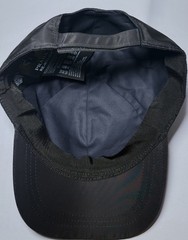 Prada Nylon Tessuto Triangle Logo Side Baseball Cap Hat Black Size M