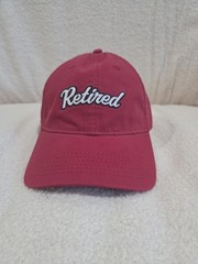 Open Road Brands Red Retirement Baseball Cap Hat Adjustable One Size Unisex