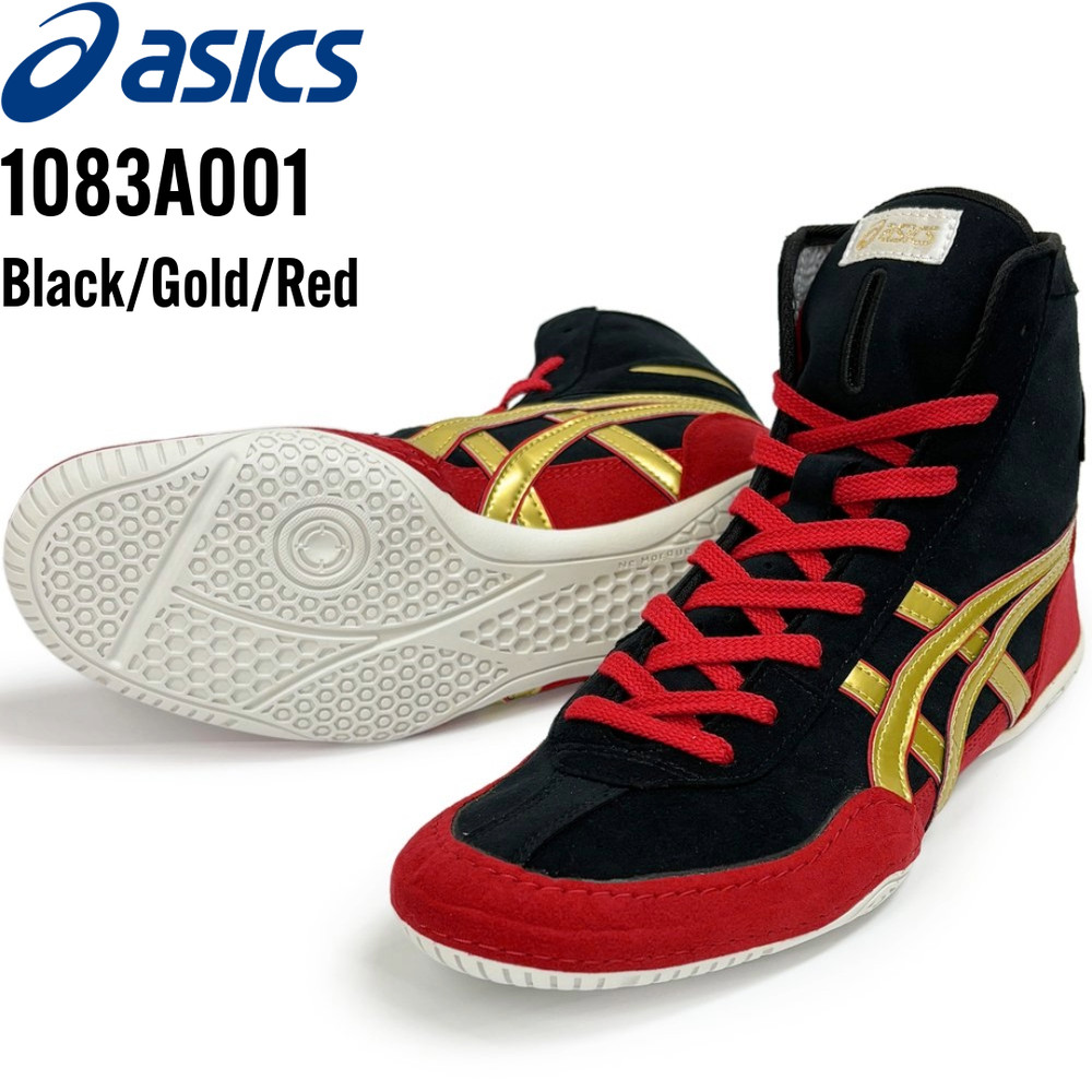 ASICS Wrestling Boxing Shoes 1083A001 EX-EO TWR900 Black Gold Red Japan