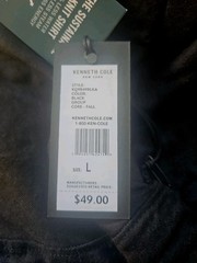 NWT Kenneth Cole Men’s Slim Fit Techni-Cole Stretch 3 Button T Shirt Black Large