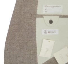 NEW $3895 Brunello Cucinelli Sportcoat Jacket! US 44 L e 54 L *Heavier* *Brown*