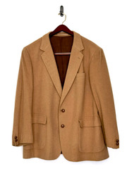 Vintage Camel Hair Sport Coat Blazer Tan Made in Yugoslavia Tailored Jacket