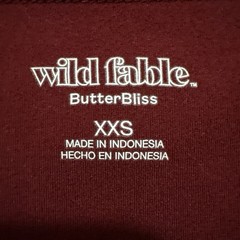 Wild Fable Women’s Burgundy ButterBliss Knit Scoop Neck Crop Top XXS