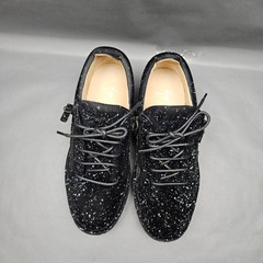 Giuseppe Zanotti Frankie Unfinished Paint Splatter Suede Mens 7 Black Sneakers