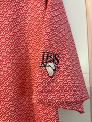 Fairway & Greene Men’s L Red/White Swirl Short Sleeve Polo Embroidered Logo