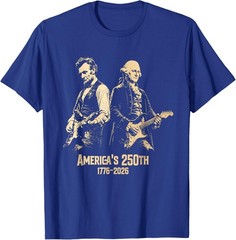 George Washington Lincoln Playing Guitar Abe Lincoln 250th T-Shirt