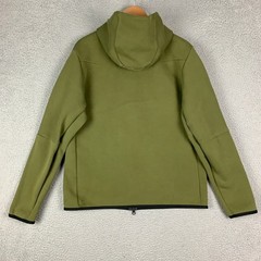 Nike Tech Fleece Hoodie Mens Large Olive Green Full Zip Jacket Hooded Sportswear