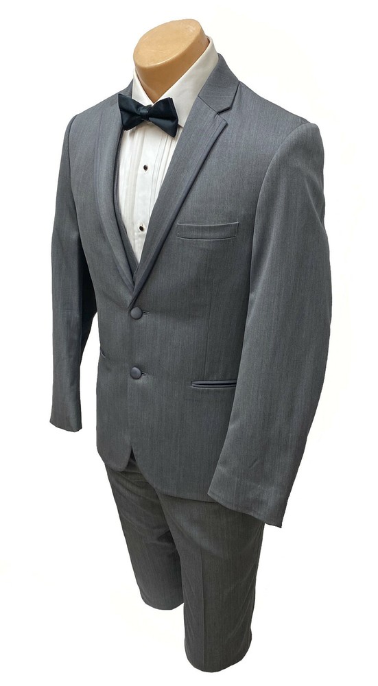 Men’s Michael Kors Grey Tuxedo with Pants & Vest 3 Piece Suit Free Shipping