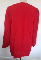 VTG Fundamental Things Petite One Button Jacket Blazer Size 14 Long Sleeves Red