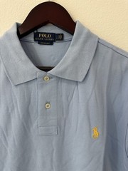 Ralph Lauren Men’s Custom Slim Fit Polo Shirt Blue L Short Sleeve Mesh New