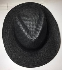 Women Men Brown Fedora Trilby Gangster Cap Summer Beach Sun Straw Panama Hat Bow