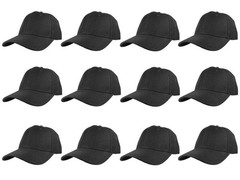 Plain Blank Solid Adjustable Baseball Cap Hats Bulk wholesale lot 12pcsPlain Bla
