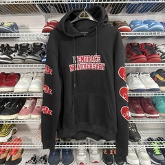 Retro Label Sweat Set Black And Red I Embrace My Adversity Mens Size 3XL