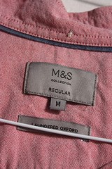 Marks and Spencer Laundered Oxford mens Shirt Red – Size Medium M (D84)