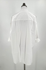 Frank & Eileen Italian Victoria Tuxedo Shirt Womens White SuperLuxe Sz S