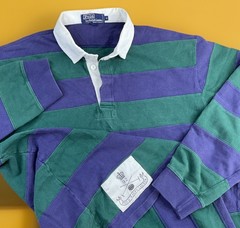 Vintage Polo Ralph Lauren Rugby Shirt XL Colorblock #5 Stadium 92 P-Wing Ski CP