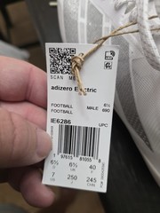 adidas Adizero Electric IE6286 Football Cleats White silver sz 7 New 🔥 Awesome