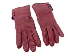 Dents Leather Gloves Bordeaux AT3352