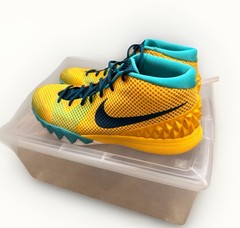 Nike Kyrie 1 Letterman 2015 Tour Yellow Teal Size 13 Sneakers Shoes 705277-737