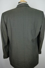 Ermenegildo Zegna Brown Nailhead Multicolor Windowpane Silk Blend 2 Pc Suit 44L