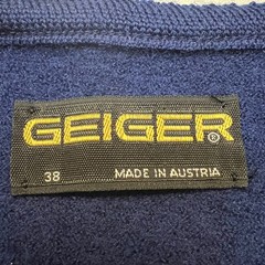 Geiger Navy Blue 100% Pure Wool Cardigan Sweater Made in Austria 38 S/M