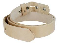 *Handcrafted, Custom Made in USA* Natural Cowhide Leather One Piece Belt Strap