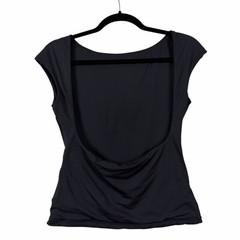 SUUKSESS Backless Y2K Tank Top with Black Small Boat Neck Shirt M Medium