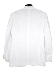 Bar III Mens Slim Fit Linen Sport Coat Blazer 40R White Solid NWT