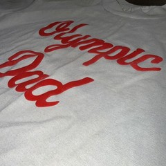VTG Olympic DAD Shirt Mens XL GRAY And RED 80s/90s Made In USA Single Stitch🔥