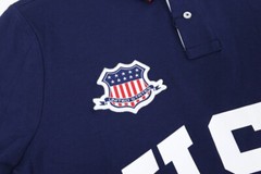 Polo Ralph Lauren Custom Slim Fit Country Polo Shirt with Emblem – USA – Navy –