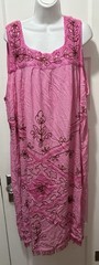 NWT Kaftan Muumuus Pink Hippie Sequin Embroidered Dress XL Fringe India OSFA