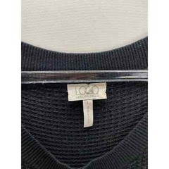 Logo by Lori Goldstein Black Knit Sweater Mixed Medium Size Large Comfy Warm