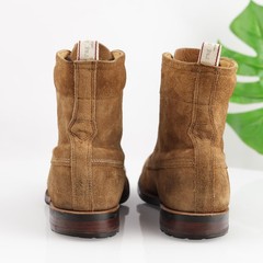 rag & bone Mens Officer Boot Size 10 M Brown Distress Suede Lace Up USA Lug Sole