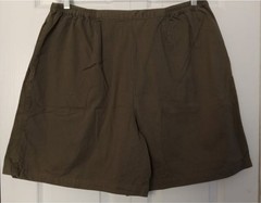 Karen Scott Olive Green Button Front Skort 16W
