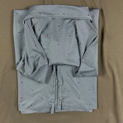 Vineyard Vines Golf Shirt Polo Micro Whale Print Large Moonshine Polyester