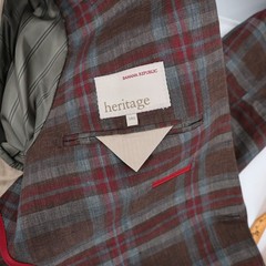 Banana Republic sport coat mens 38S Linen Madras Plaid Unstructured half lined