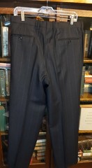 vtg Ermenegildo Zegna 38S 33×29.5 Chalk Stripe Pant Suit Wool Cashmere Flannel