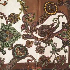 YOUR SMILE Silk Like Scarf Women’s Fashion Pattern 35”x35”, Brown Bandanna