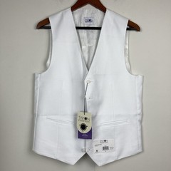 Tayion Collection Men’s Vest Classic-Fit Solid Suit Separate Size S White