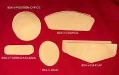 BSA | Scouting America, VELCRO® Brand, Patch Backers, Tan, Sew-On, Uniform