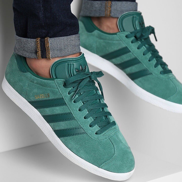 Adidas Originals Gazelle Men’s Soccer Sneakers Athletic Shoe Suede Green #986