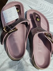 Birkenstock Gizeh Big Buckle Oiled Leather Color Lavender Size 39 Regular Wide