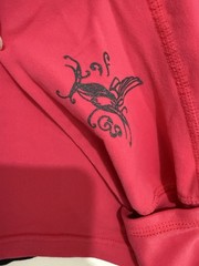 Lululemon Size 8 Pink Long Sleeve With Unique Art special edition Excellent EUC