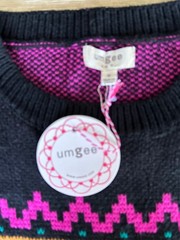 NWT UMGEE ~ SOUTHWEST AZTEC KNIT SWEATER ~ FRINGE ~ M