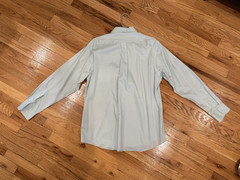 Club Room Regular Fit Performance Dress Shirt 16 34-35 Mint Green Cotton