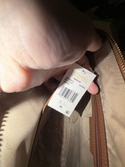 Michael Kors Medium Brown Zip Tote w/ Gold Hardware, Bag Charm, Inner Pockets