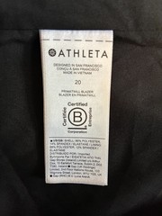 Athleta 20 Endless Primatwill Blazer Black Stretch Elastic Waist #860105