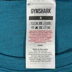 Gymshark Women’s S Tee Shirt Teal 100% Polyester Made in Sri Lanka