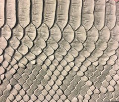 SHIPS FOLDED SNAKE SKIN SCALE 3D Texture Faux Leather Upholstery Vinyl Fabric